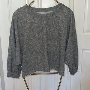 Sundays Two  adorable grey sparkle batwing sweatshirt